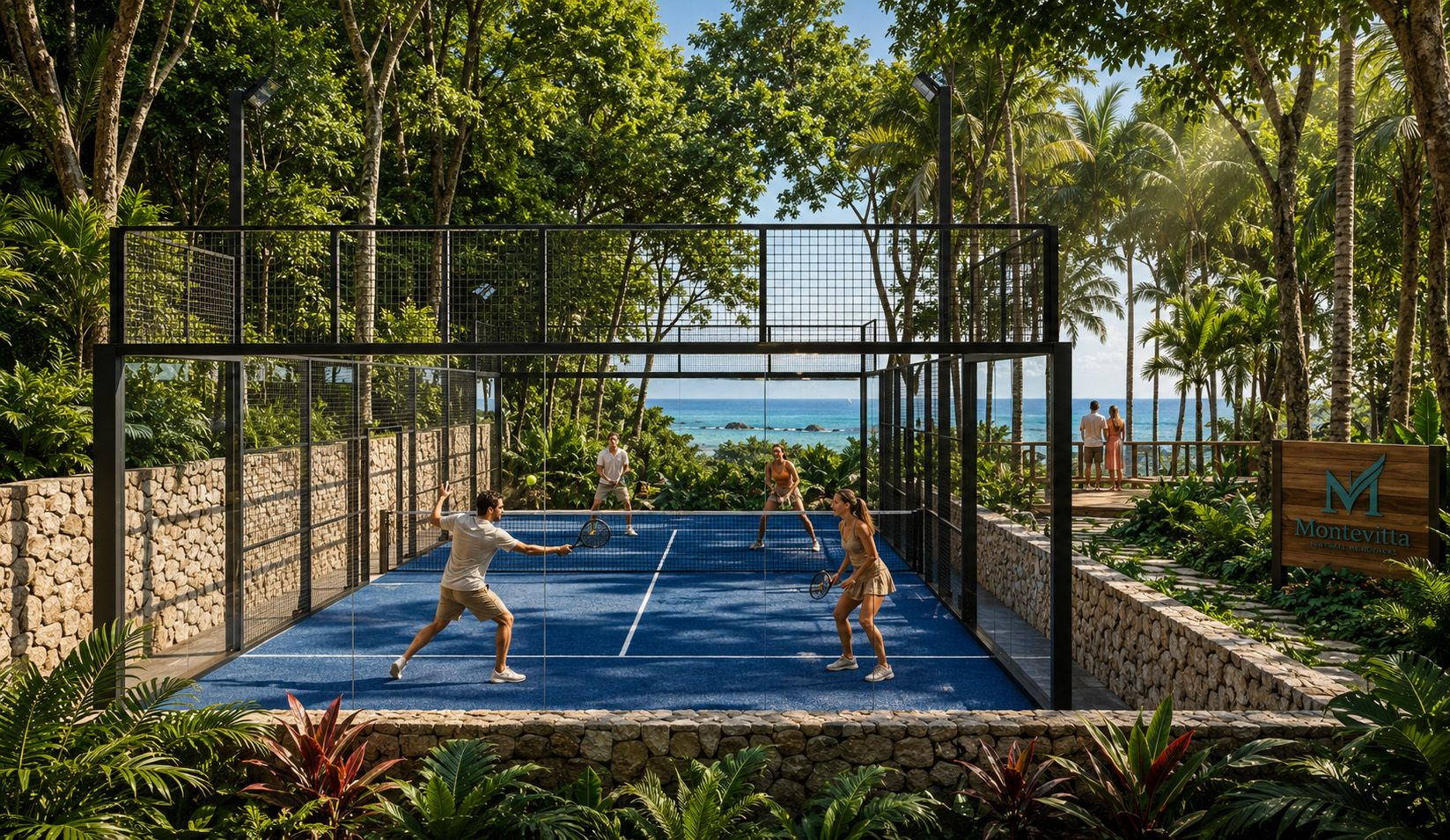 Cancha de pádel del desarrollo
