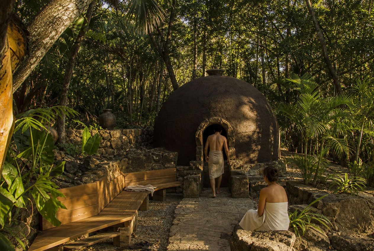 Temazcal tradicional dentro del desarrollo